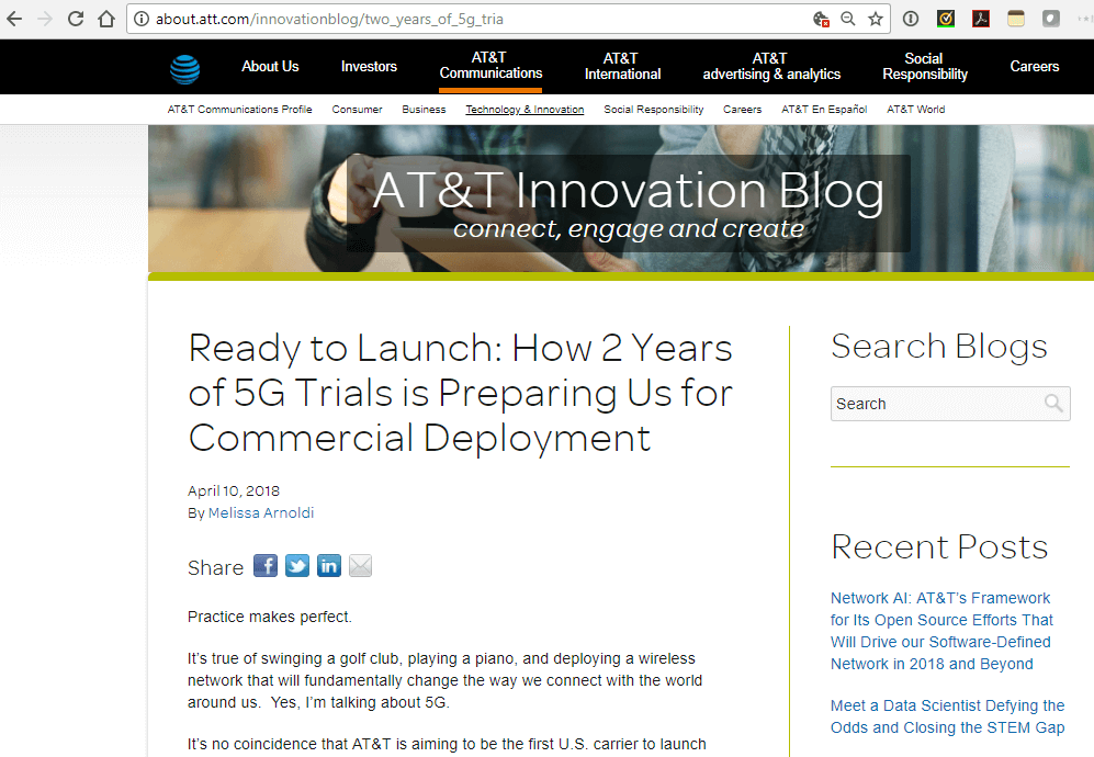 AT&T shares some 5G field trial results