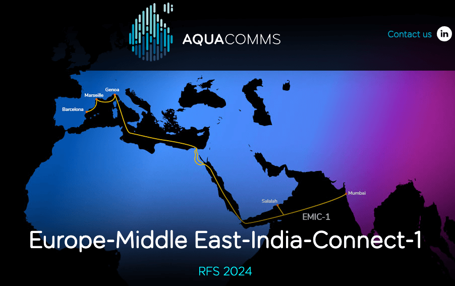 Aqua Comms signs with Telecom Egypt for EMIC-1 subsea cable